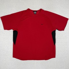 Nike Sphere T-Shirt Mens XXL Red Black Textured Performance Athletic Y2K Top