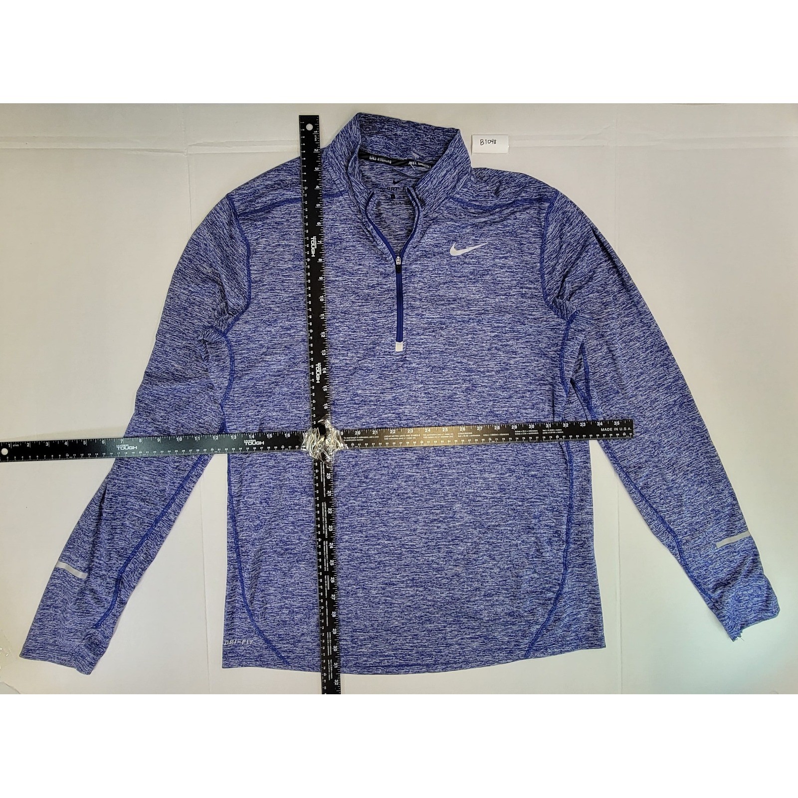 Nike Dri-FIT Running Half Zip Long Sleeve Pullover Top Men's Blue Large gallery