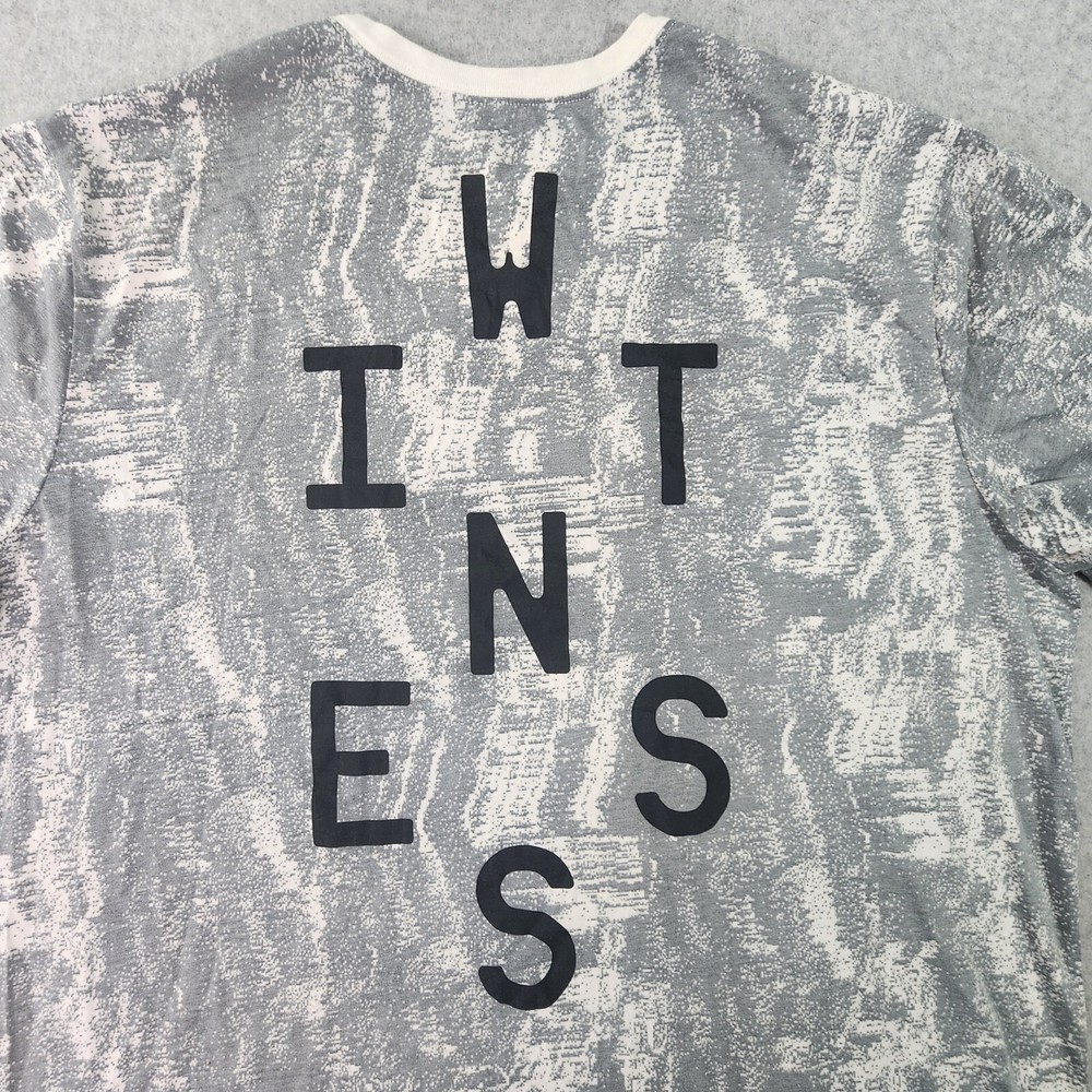 Nike Dri Fit The Tee Men 3XL Grey White Athletic Cut Lebron James Witness "Flaw"