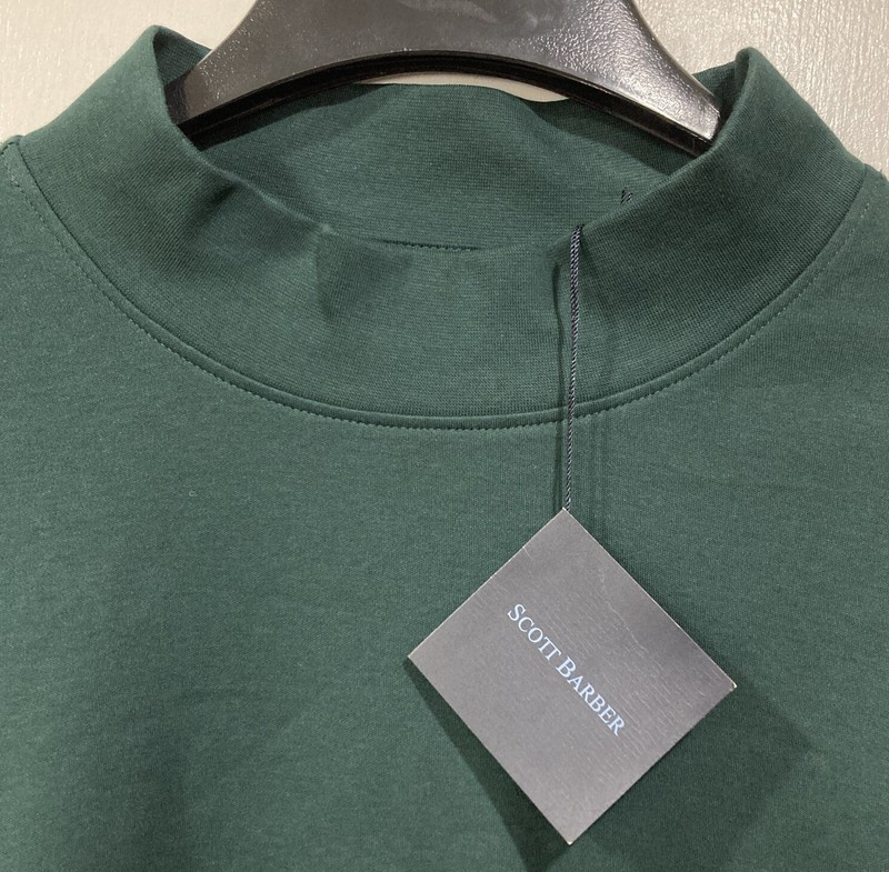 Scott Barber Mock Neck Long Sleeve Shirt Pine Green XXL NWT Style K75302 gallery