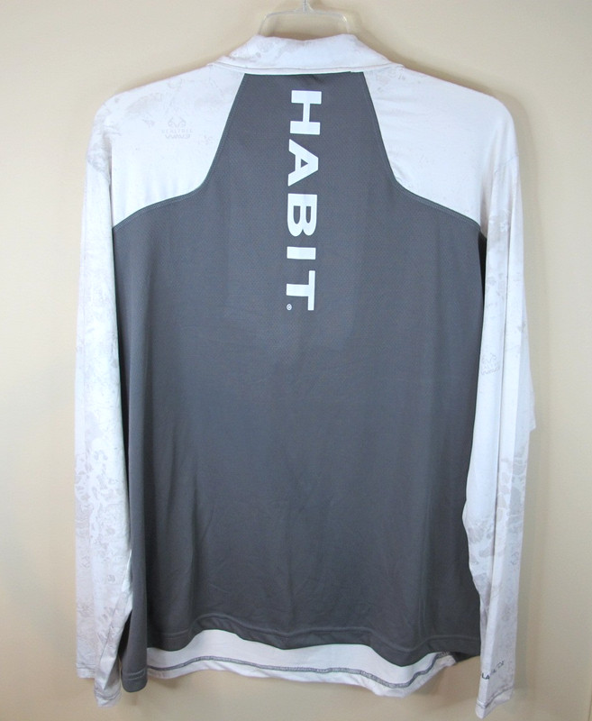 Habit Solar Factor 1/4 Zip Pullover UPF Fishing Performance Shirt Men's 2XL gallery