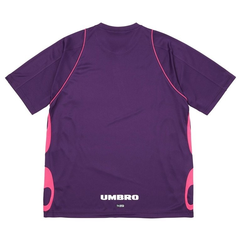 815723 Supreme x Umbro Old English Soccer Jersey Purple gallery