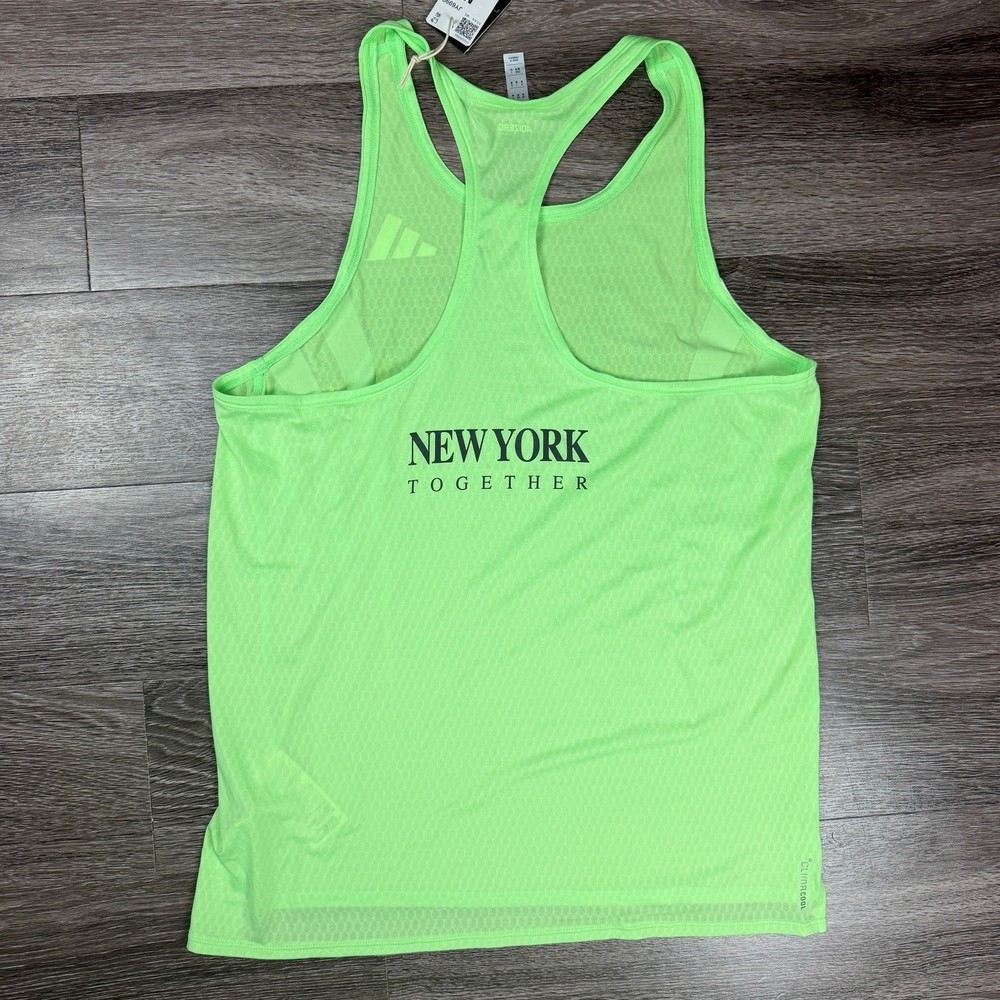 ADIDAS Adizero NYC New York Pro Elite Running Singlet Men's M Lime JY6999