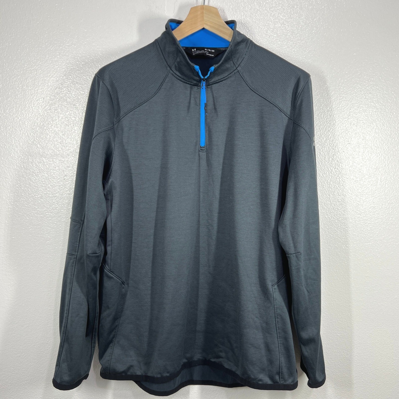 Under Armour ColdGear Reactor Pullover Fitted 1/4 Zip Gray XL Athletic Outdoors gallery