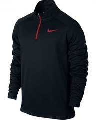 Mens Nike KO 1/4 Zip Top Black/Gym Red Size Medium
