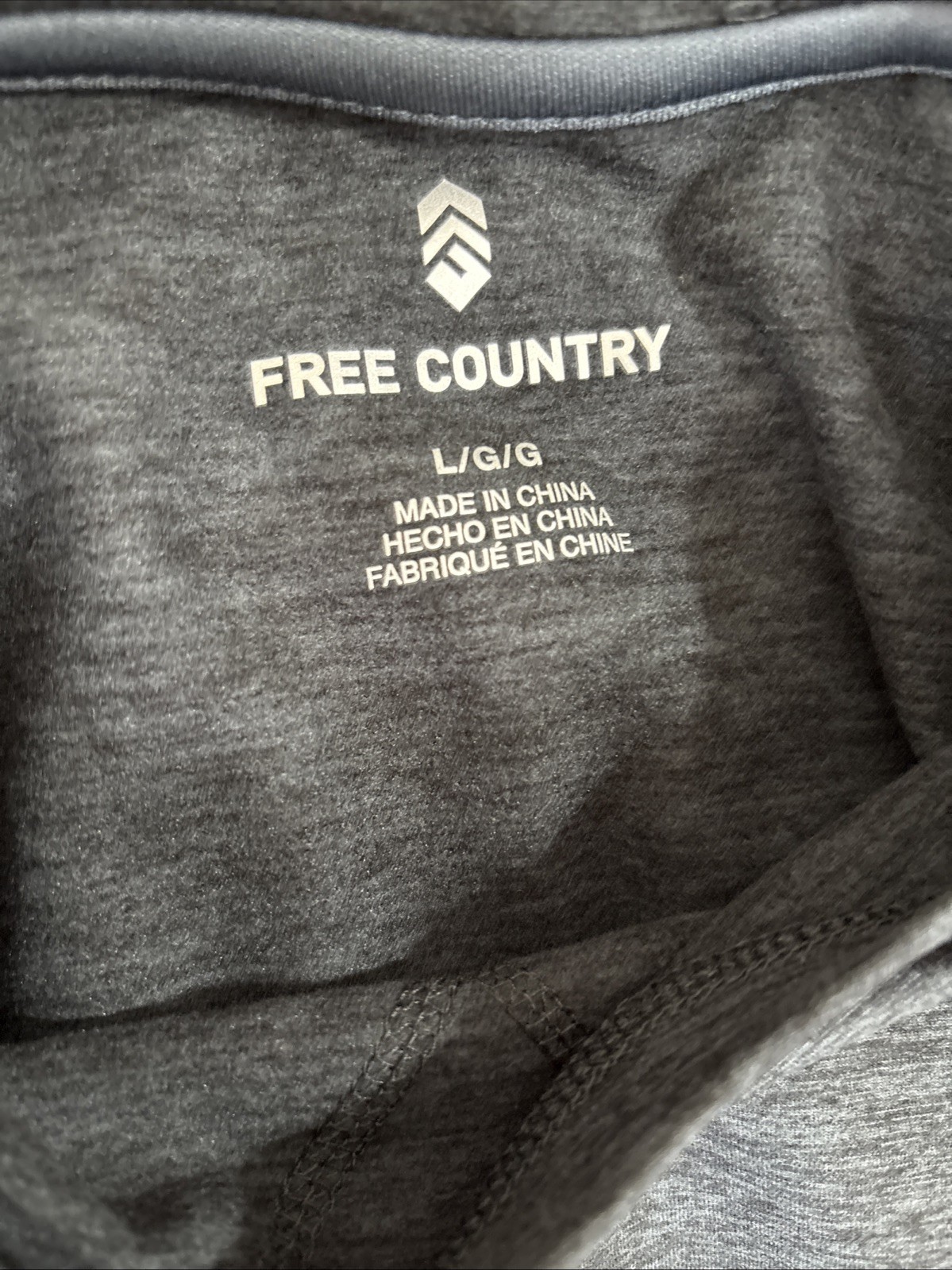 NWT Men’s Free Country Sueded micro-tech Charcoal Black Long Sleeve Tee Large gallery