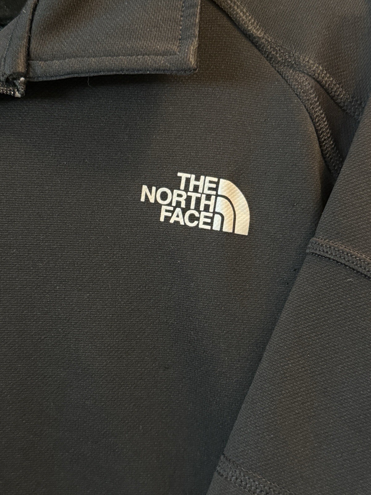 The North Face FlashDry 1/4 Zip Short Sleeve Polo Pullover Black L Poly gallery