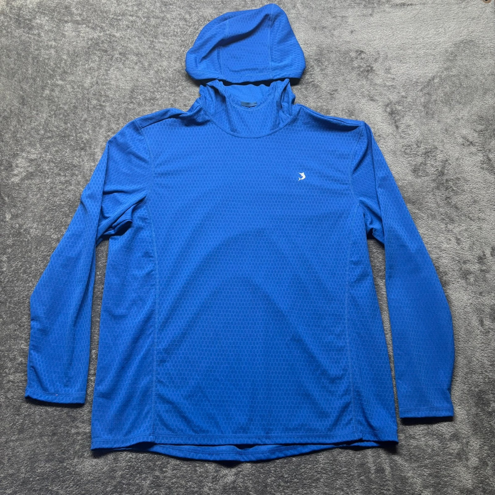 Reel Legends Shirt Mens Large Blue Long Sleeve Hoodie Freeline Fishing Outdoors gallery