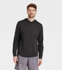 NWT~ All in Motion sz XXL Soft Stretch Hooded Men’s long sleeve Gray Shirt AO93