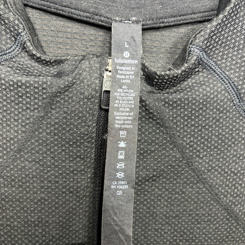 Lululemon Pullover Metal Vent Tech 1/4 Zip Athleisure Athletic Graphite Gray L gallery