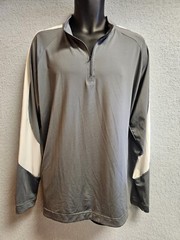 Augusta Sportswear Moisture Management Gray & White Active Top. Size Large #33