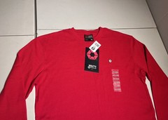 Southpole Shirt Men’s XL Long Sleeve Thermal Waffle Red Cotton Poly VTG Y2K