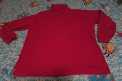 Vintage 90s NIKE Golf Mock Neck Turtleneck Pullover Long Sleeve Sweater Red XXL