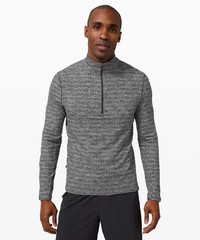 Lululemon Surge Warm 1/2 Zip Pullover Grey Men Medium Rulu Fabric Performance