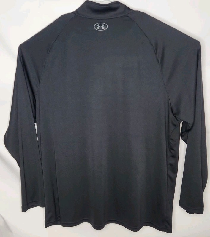 Under Armour 1/4 Zip Long Sleeve Golf Pullover Shirt Mens 5XL Black Lightweight gallery