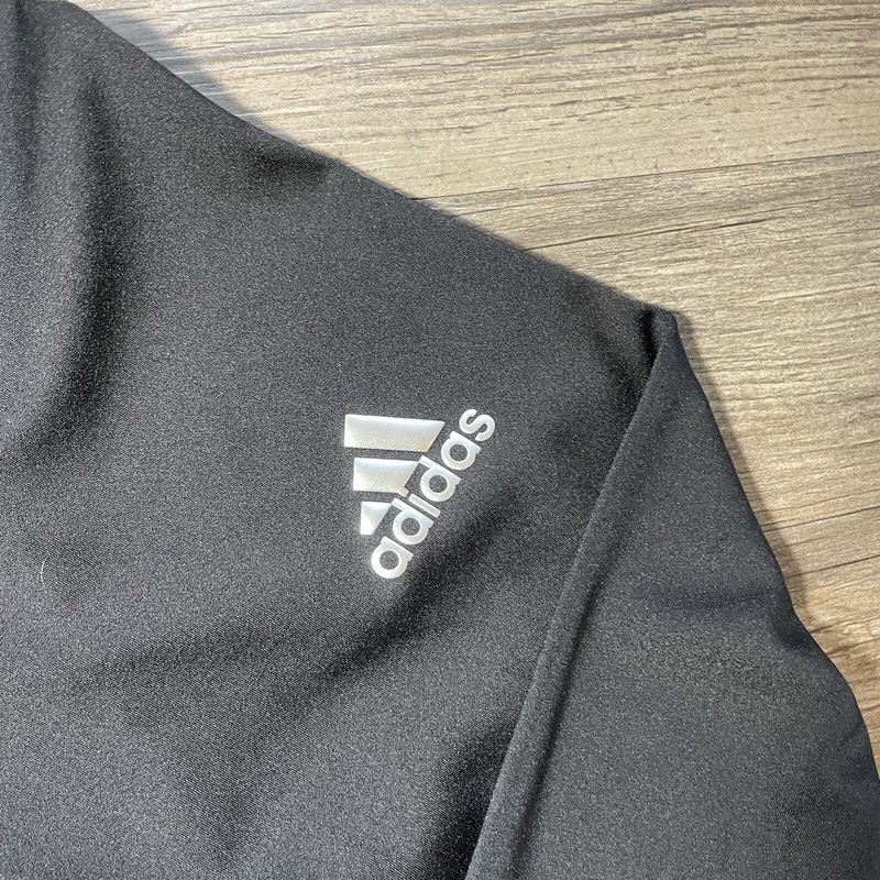 Adidas 1/4 Zip Pullover Mens Black Golf Performance Textured LS Sz L Nice! gallery