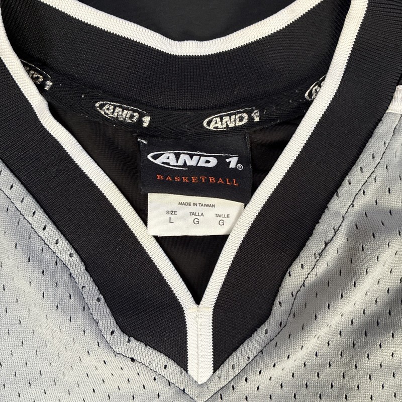 1990s gray and 1 jersey y2k sleeveless basketball workout tank size L gallery