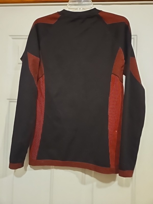 Dobsom Kaita Functional Walk n Run LS Thermal Training Mens Shirt Size 42 RedBlk gallery
