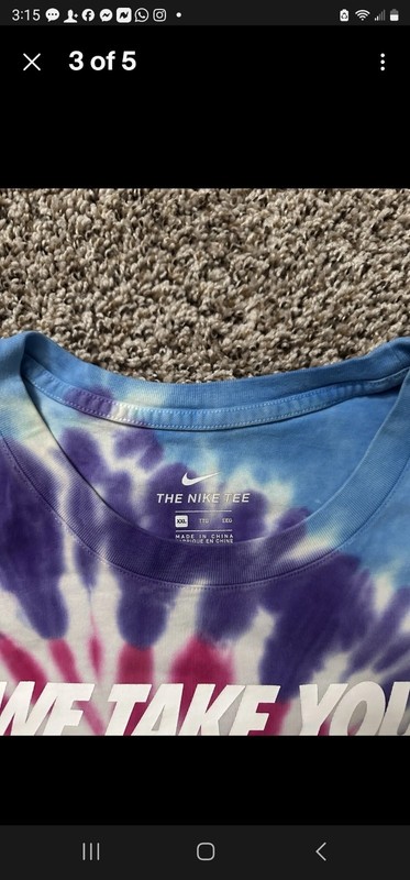 NIKE VIBE TIE DYE LOOSE OVERSIZED FIT HIGHER TEE MULTI-COLOR BQ1031 100 XXL MINT gallery