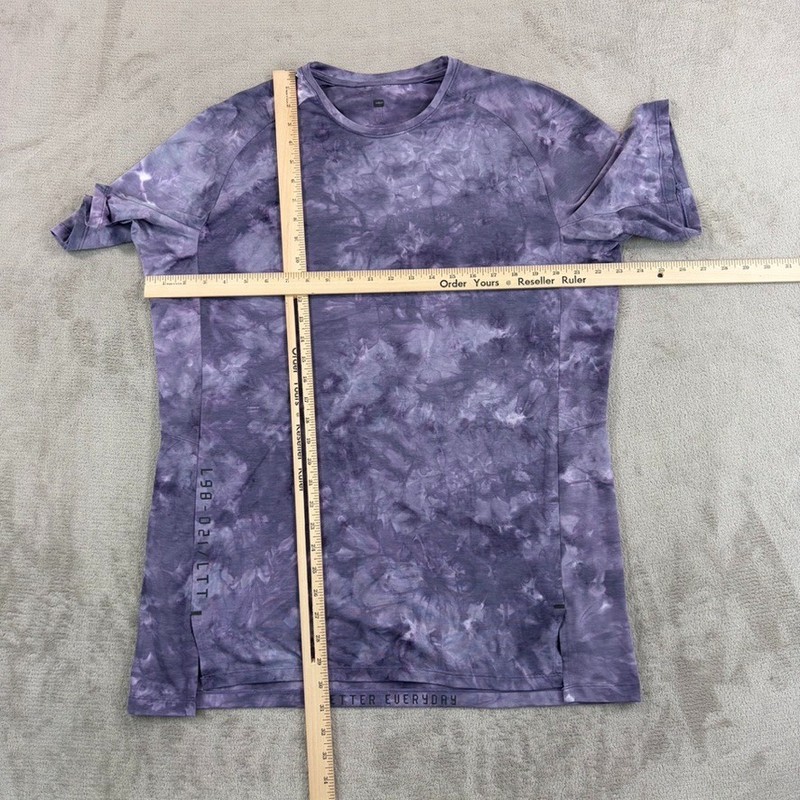 Lululemon Always Agile T Shirt Men XL in Spray Dye Diamond Dye Dusky Lavender gallery