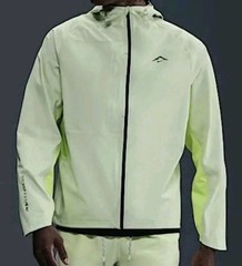 new NIKE men’s $275 COSMIC PEAKS waterproof storm hooded running jacket NEON M