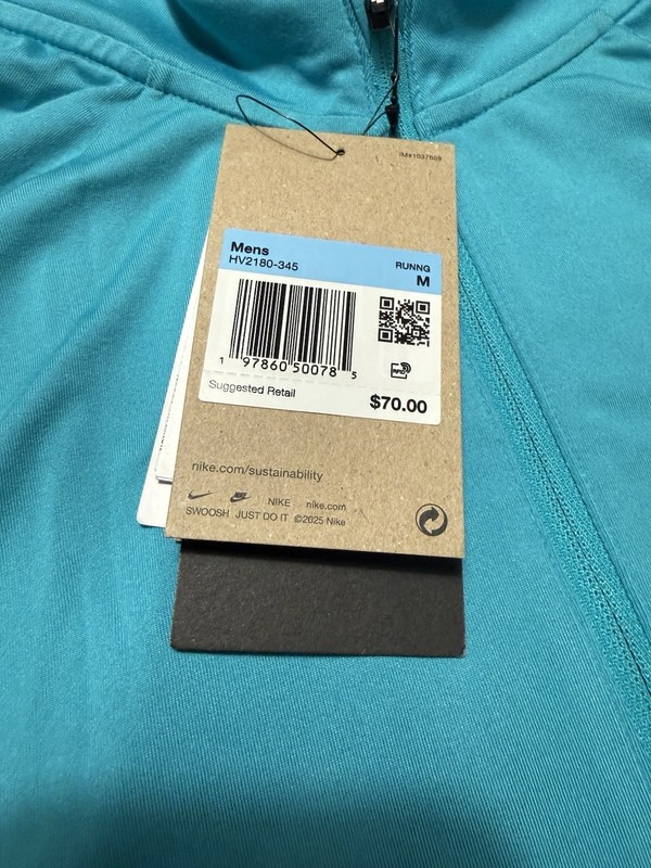 Nike Stride Running 1/4 Quarter Zip Pullover Mens Medium Teal HV2180-345 NEW gallery