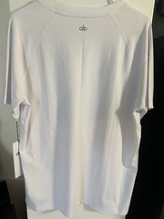 ALO Vapor Crewneck Short Sleeve Performance White Men’s Shirt NWT