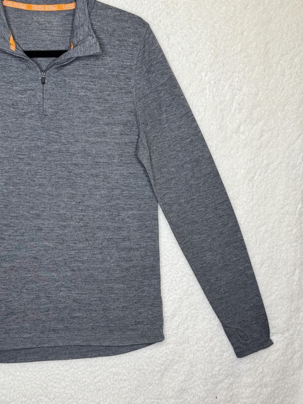 Omni Wool Pullover Mens Small Gray Quarter Zip Long Sleeve Merino Blend Outdoor gallery