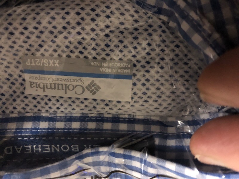 Columbia Mens Super Bonehead Classic SS Shirt, Vivid Blue/Gingham ,XX-Small, PFG gallery