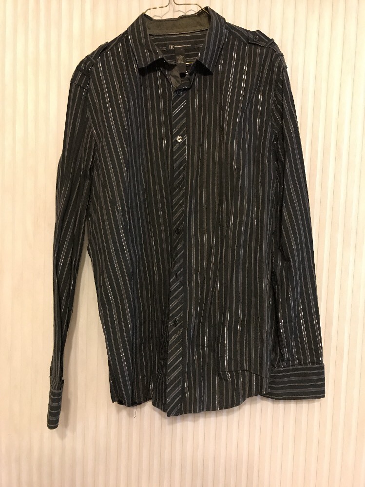 I•N•C International Concepts Long Sleeve striped shirt Men's size L Ships N 24h gallery