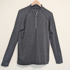 Lululemon Metal Vent Tech Black Half Zip Aloha Collection Whale Tail Size Large