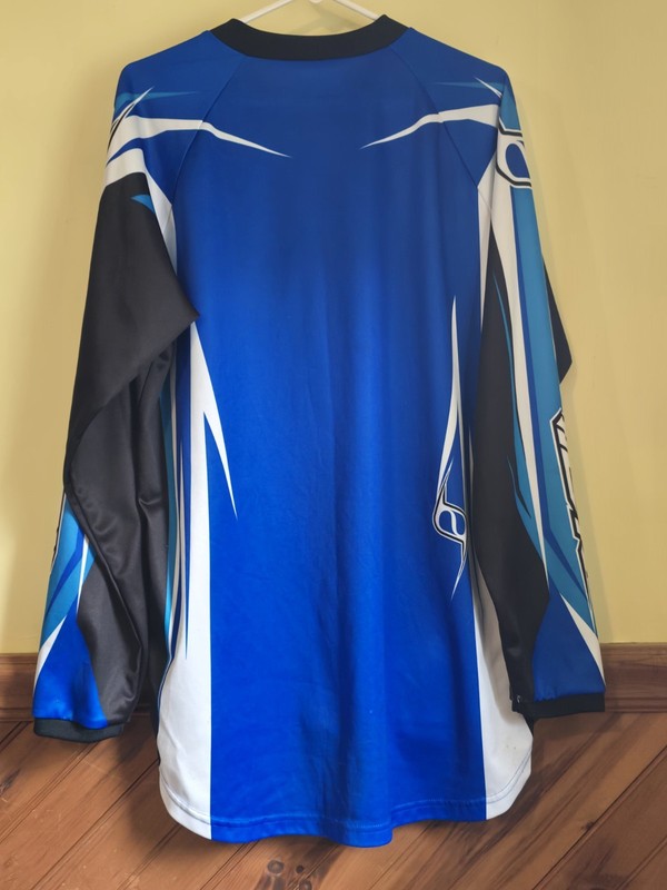 Axxis MSR Motocross Racing Jersey Mens Large V-Neck Long Sleeve Pullover BLUE gallery