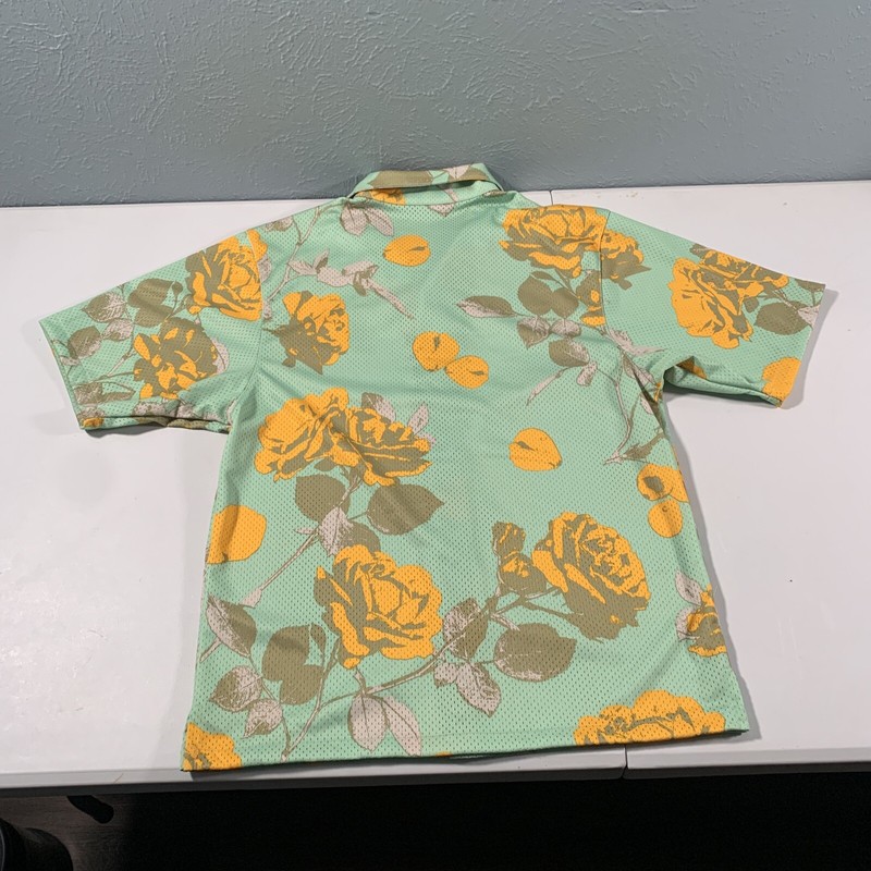 Mens Size S Nike Sportswear Floral Mesh Resort Button Down Shirt gallery