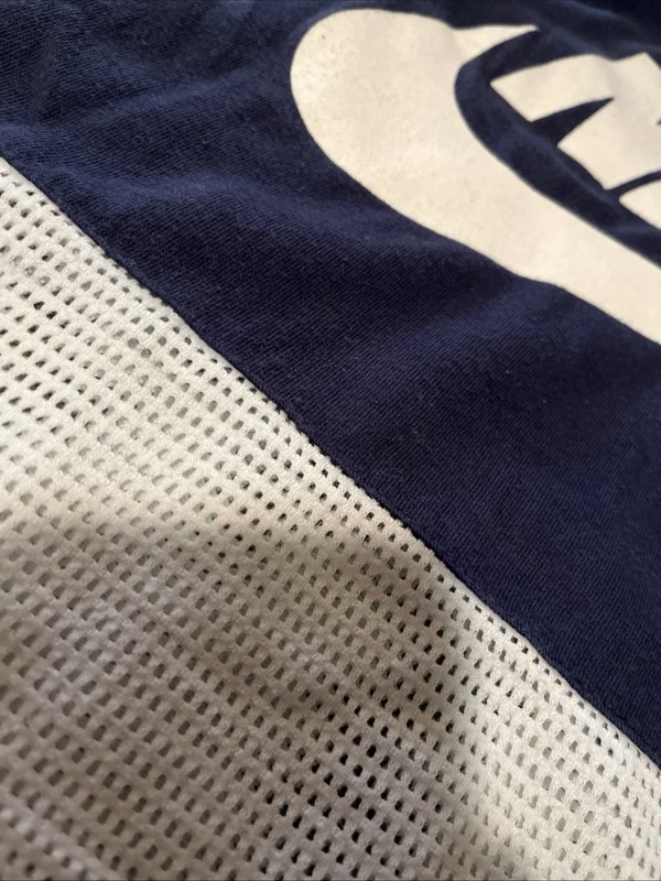 Vintage Blue Label NIKE 50/50 Men's Practice Football? Cropped Shirt XL MESH gallery