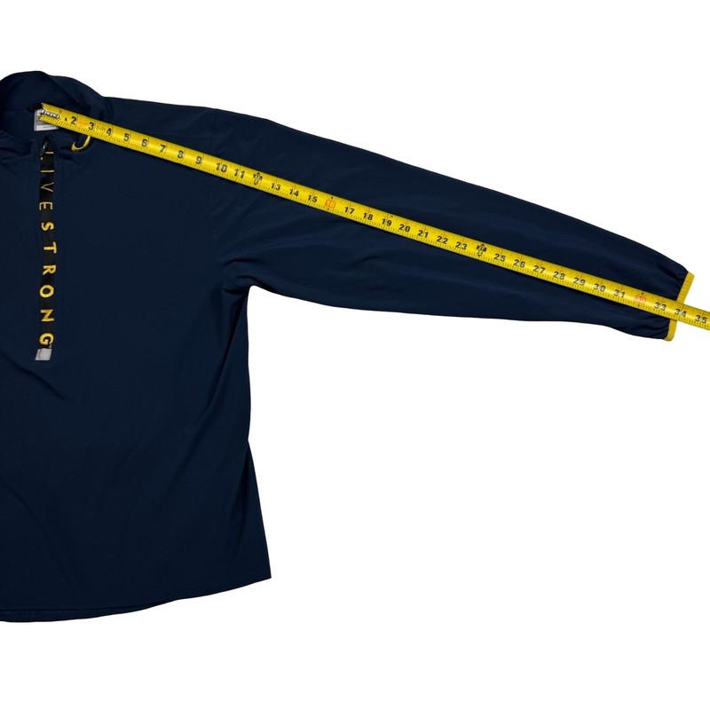 VTG Livestrong Nike Fit Dry Men's 1/4 Zip Performance Pullover Blue • Small gallery
