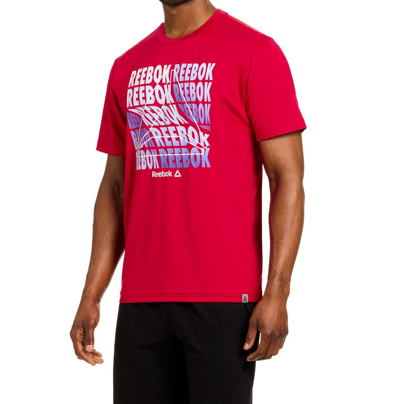 NWT REEBOK Men's Performance Graphic Tee, Crimson, Size: M, 2XL,3XL gallery