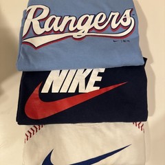 Nike Youth XL – Lot of 3 Boys Crew Neck T-Shirts, Texas Rangers, Baseball