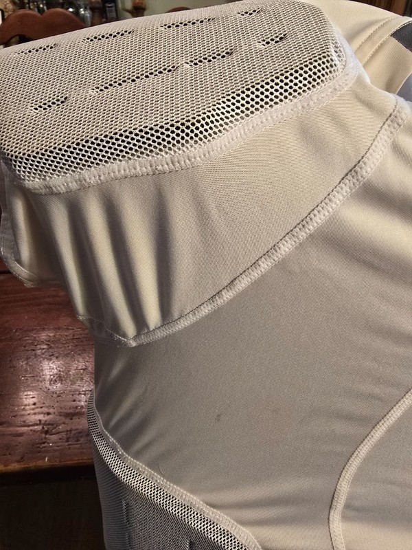 Nike Pro Compression Shirt Built-in Protective Pads Dri-Fit White Crew Large gallery