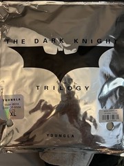 YOUNGLA Dark Knight Trilogy Batman Men’s XL Off-White Long Sleeve Compression