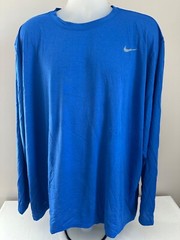 Nike Dri-Fit Legend L/S Performance Tee Royal Blue Size 4XL,XXXXL