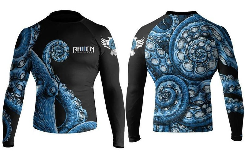 Raven Fightwear Ranked BJJ Men's Long Sleeve Rashguard Various Colours & Styles gallery