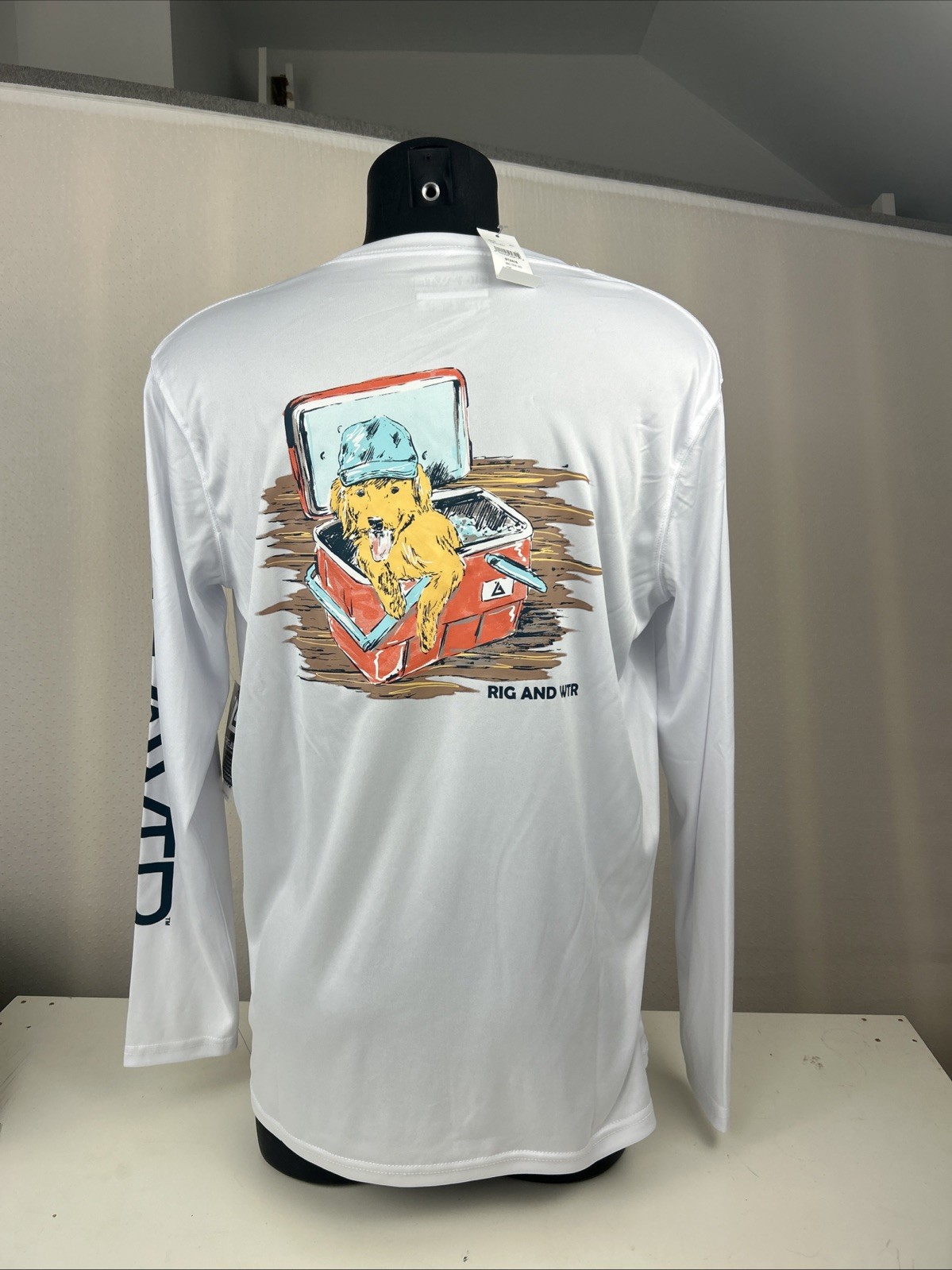 Rig And Water Performance Long Sleeve T-Shirt Men's Size L NWT UPF 50 Fishing gallery