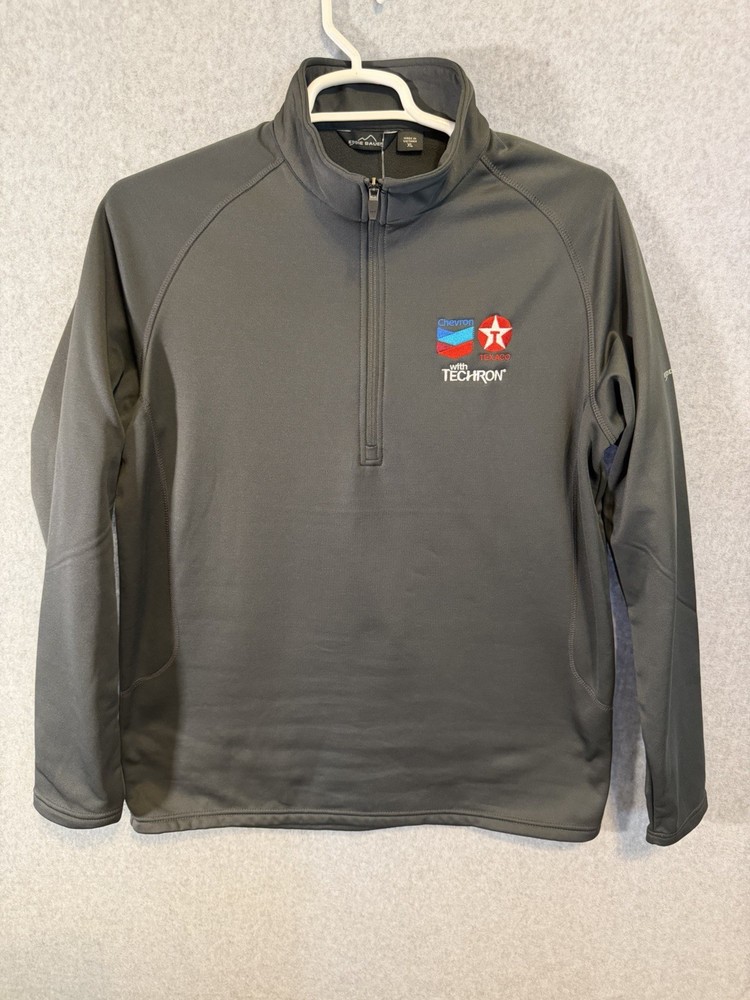 Eddie Bauer Smooth Fleece Base Layer 1/2 Zip Top Men's XL Gray NWT