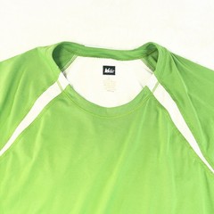 REI Mens L Apple Green Athletic T Shirt Polyester Light Weight Breathable Hiking