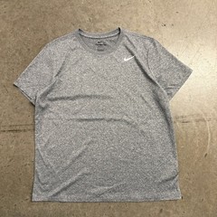 Nike Mens Dri-FIT Heathered Grey Short Sleeve Training T-Shirt Large 2549