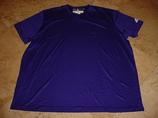 NWT ADIDAS ON FIELD LIGHTWEIGHT FITNESS TRAINING SHIRT PURPLE SZ 3X 3XL XXXL gallery