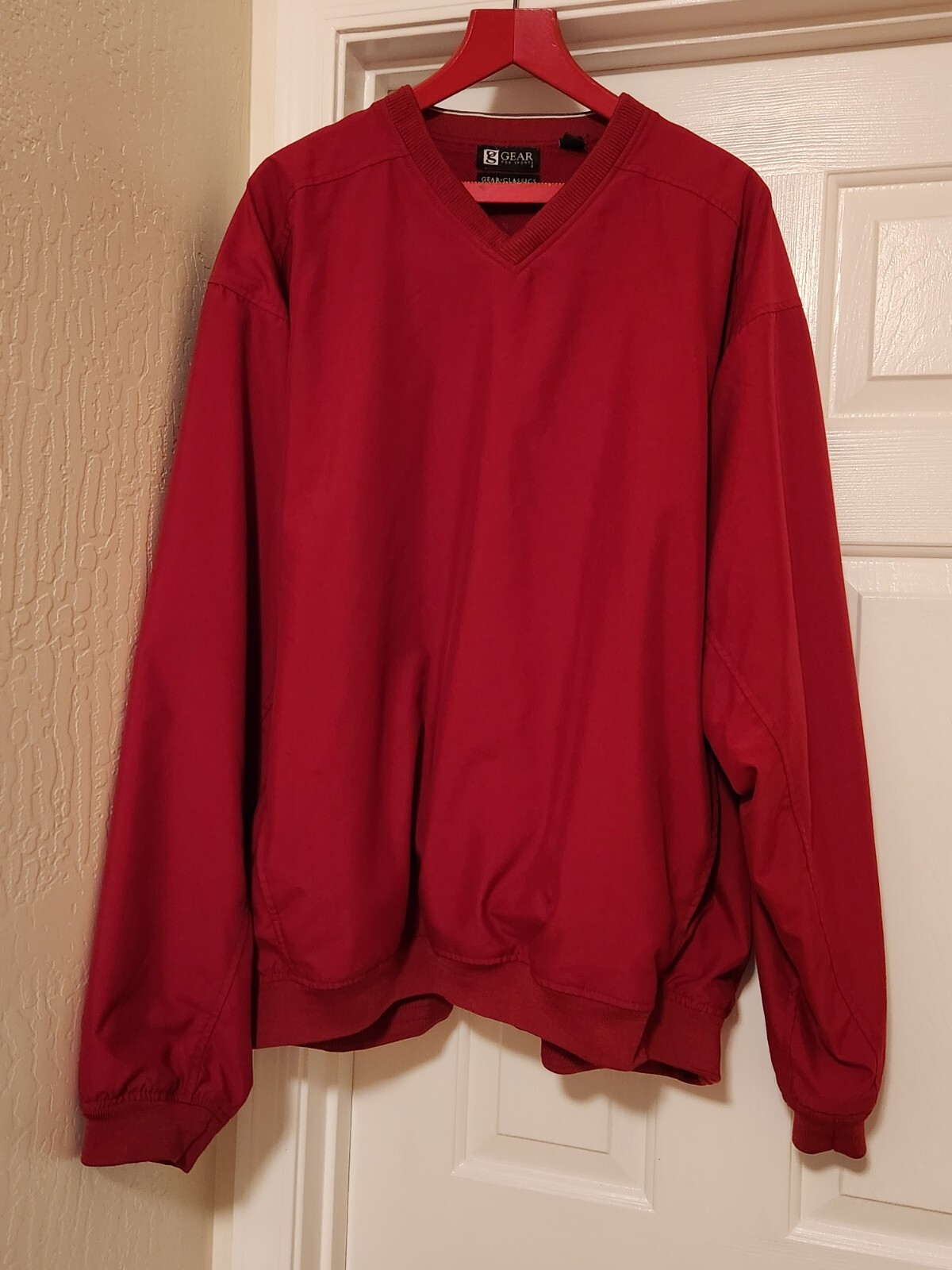 Gear For Sports Men's Size XXL Dark Red Long Sleeve V-Neck Relaxed Fit Pullover gallery
