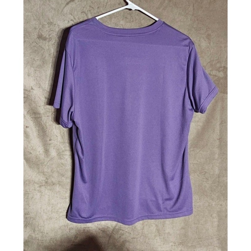 Adidas Climalite V-Neck Workout Shirt Purple Womens XL FL3627 Short Sleeve Tee gallery