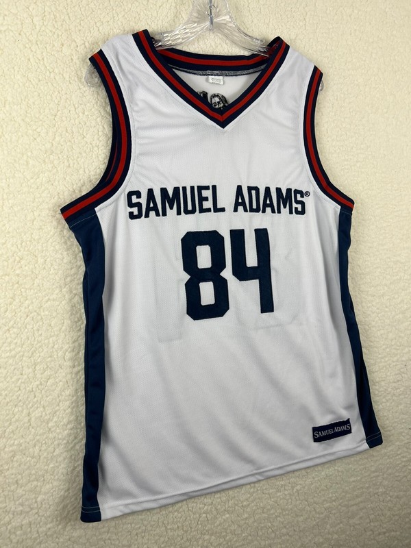 Samuel Adams Jersey Mens Medium Beer Basketball #84 Embroidered Stitching gallery