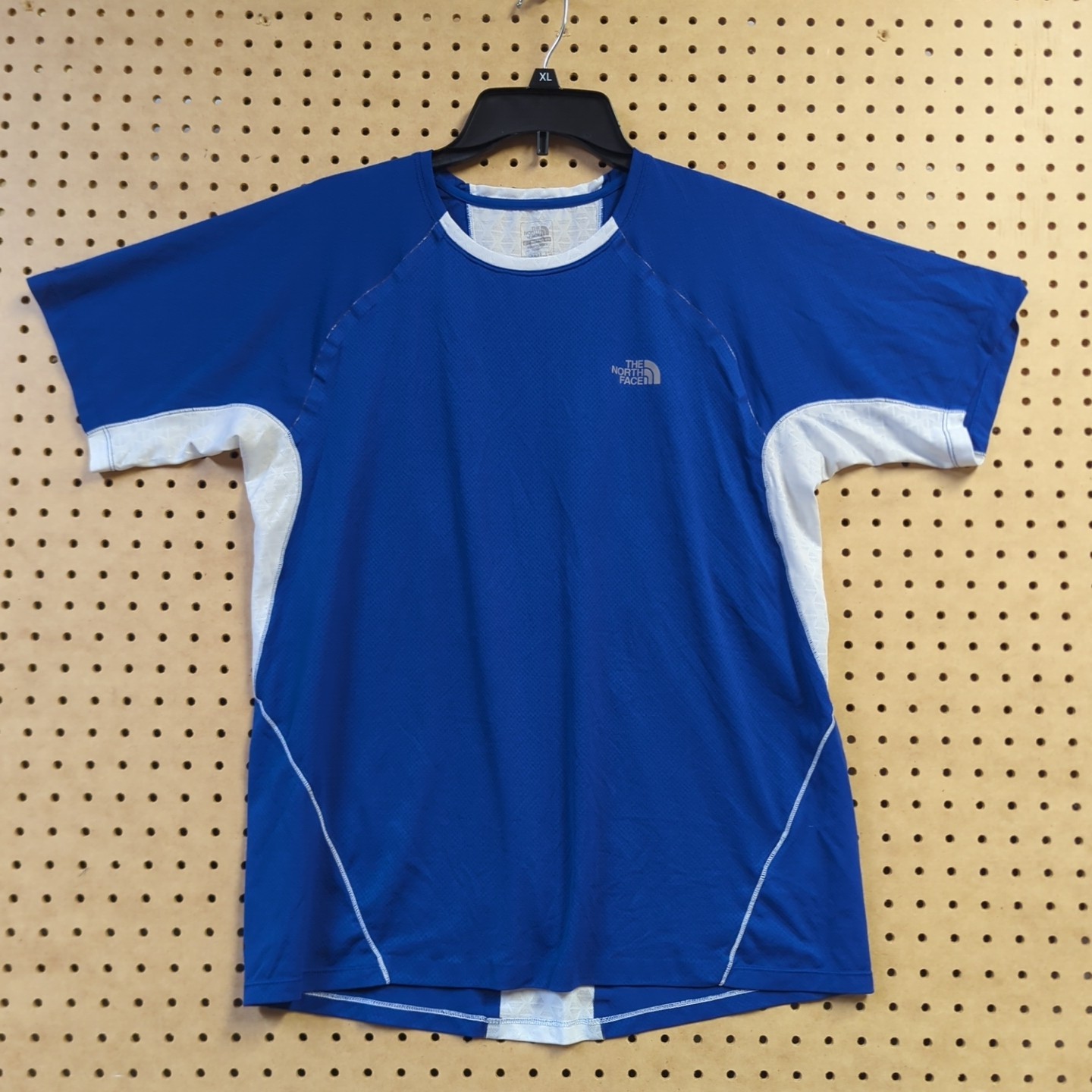 North Face Flight Series FlashDry Running Shirt Mens Medium Blue White Mesh gallery